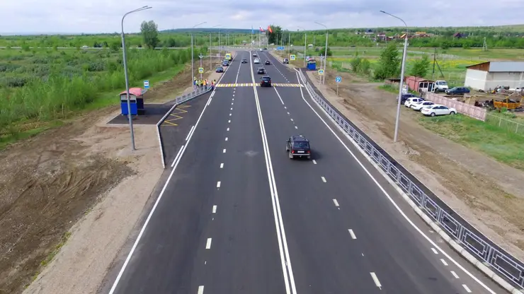 На подъезде к Минусинску завершили ремонт дороги