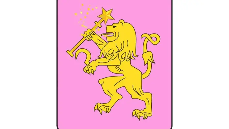 Томские художницы показали альтернативный герб Красноярска в розовом цвете  