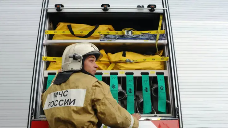 В Красноярске произошёл пожар в 9-ти этажном доме