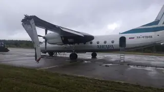 В Иркутской области самолет при посадке сломал крыло