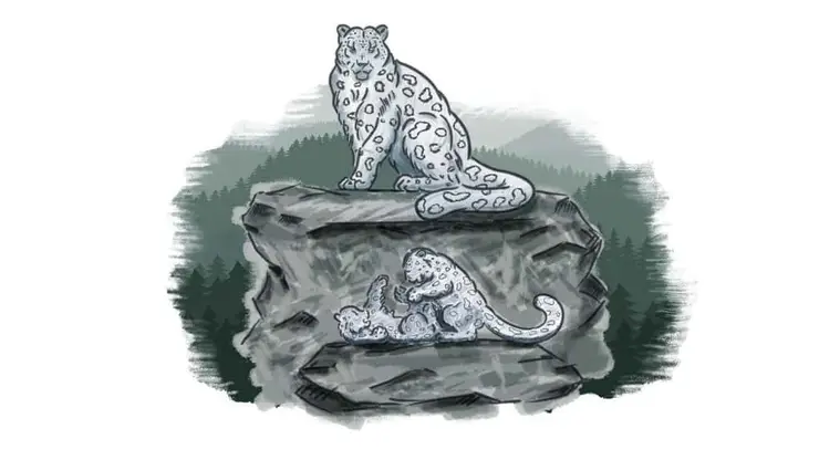 В Горно-Алтайске появится памятник самки снежного барса и двух котят
