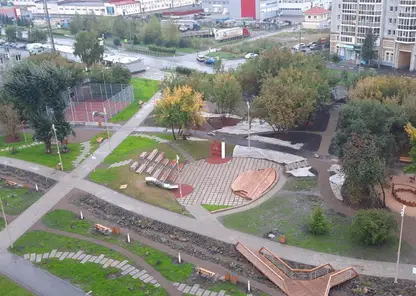 В Красноярске на Полтавской открылся благоустроенный сквер