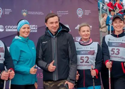 В Красноярске прошли соревнования по северной ходьбе
