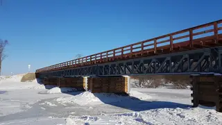 В Приморье после ремонта открыли мост через протоку реки Большая Уссурка у села Лукьяновка