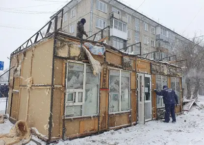 В Ленинском районе Красноярска снесли 14 павильонов