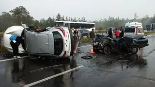 Три человека пострадали в ДТП на федеральной трассе «Вилюй» в Иркутской области