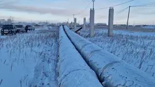 В Якутске восстанавливают обрушившийся участок теплотрассы
