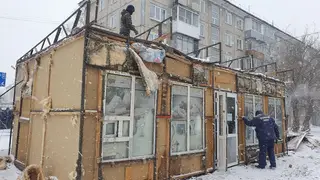 В Ленинском районе Красноярска снесли 14 павильонов