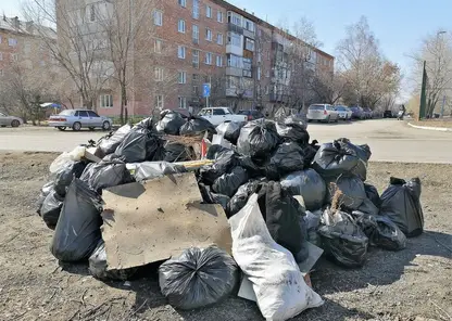 160 мешков мусора собрали в Ленинском районе Красноярска в рамках санитарной пятницы