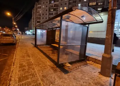 Новый улучшенный остановочный павильон появился в Солнечном Красноярска