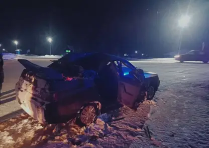 В Томской области бетонная опора упала на автомобиль