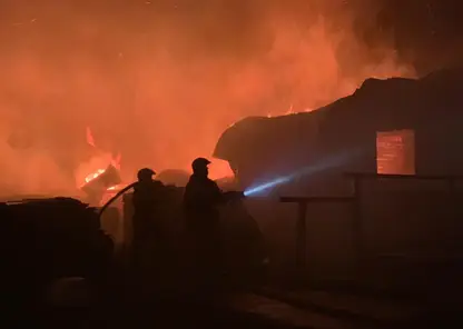 В Красноярском крае минувшей ночью на пожаре погиб человек