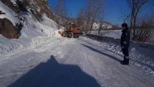 В Красноярском крае в Курагинском районе произошёл сход снежной лавины