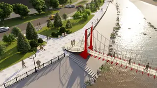 В Красноярске за 45 млн рублей построят пешеходный мост через Качу
