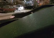 В Красноярске в первый день зимы пошёл ледяной дождь