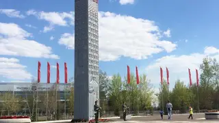 В Красноярске выбрали подрядчика для ремонта стелы в парке Гвардейский