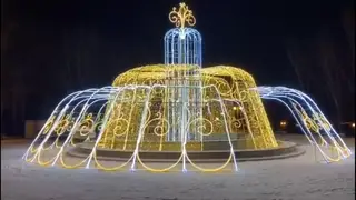 В Красноярске установили красивейший световой фонтан на правом берегу