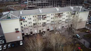 В Красноярске на пр. имени газеты «Красноярский рабочий» отремонтировали фасады сталинок