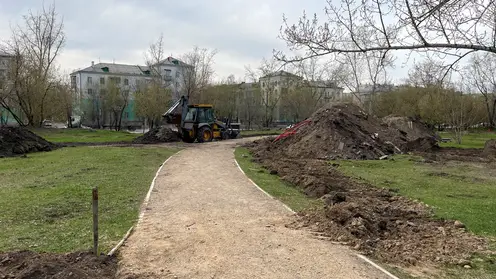 В Красноярске стартовали работы по благоустройству парка «Сибсталь»