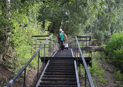 В Свердловском районе Красноярска реконструировали Саянскую лестницу