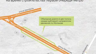 В Красноярске началось строительство дорог-дублёров улицы Молокова