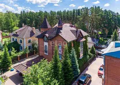 В Новосибирске за 70 млн рублей продают замок с башней и прудом