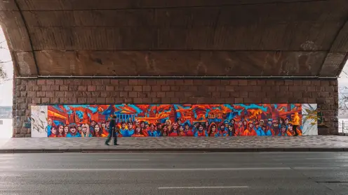 Сгенерированное нейросетью граффити появилось в Красноярске