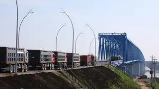 В Енисейском районе Высокогорский мост прошёл успешное испытание многотонными грузовиками