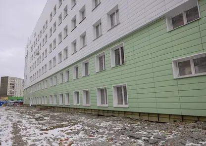 В Красноярске новая поликлиника на ул. Мате Залки готова на 75%