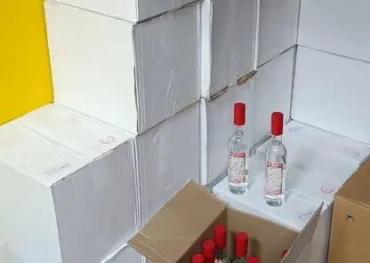 Более 950 бутылок контрафактного алкоголя изъяли в магазине на ул. Московской в Красноярске
