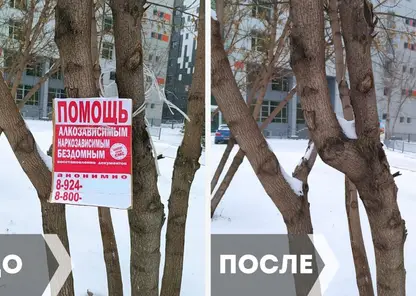 39 табличек с незаконной рекламой появились на улицах Центрального района за одну ночь