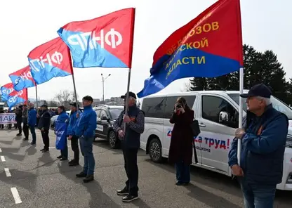 Красноярск присоединился к Всероссийскому автопробегу профсоюзов «Zа мир без нацизма»