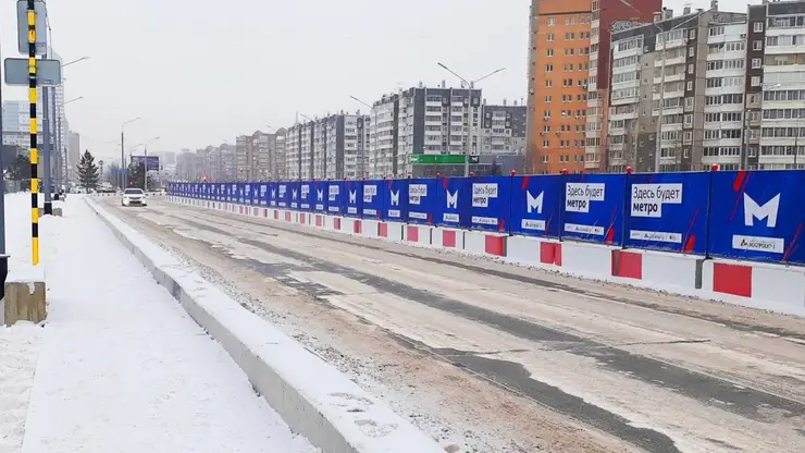В Красноярске строители метро проведут перекладку инженерных сетей на ул. Молокова