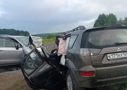 Водители Subaru и Mitsubishi погибли после лобового столкновения на трассе в Большемуртинском районе
