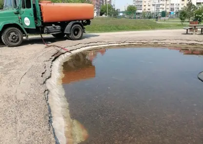 Искусственный пруд в парке 400-летия Красноярска заполнят до конца этой недели