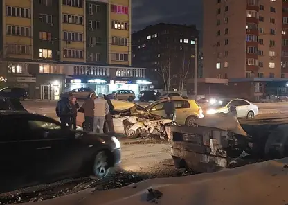 В Новосибирске вечером 28 февраля произошло массовое ДТП