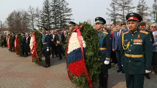 В Красноярске на Мемориале Победы прошел митинг, посвященный 78-й годовщине Победы в Великой Отечественной войне