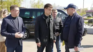 Врио губернатора Красноярского края проверил ход ремонта дорог вместе с мэром Красноярска