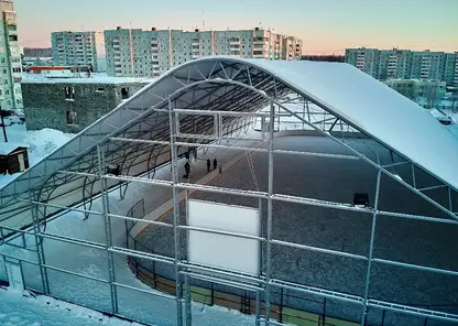 Богучанская ГЭС помогает в оснащении хоккейного корта Кодинска