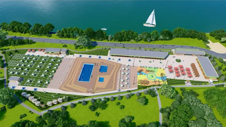 В Красноярске строят пляжно-развлекательный комплекс