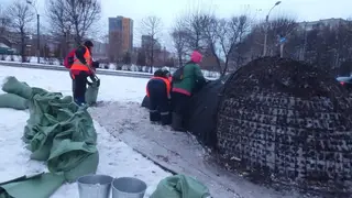 В Красноярске начали демонтировать клумбу-букет на ул. Копылова