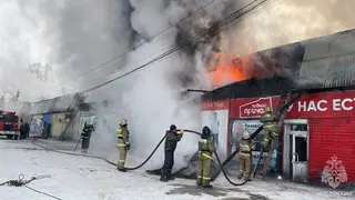 В Красноярском крае загорелся сельский магазин