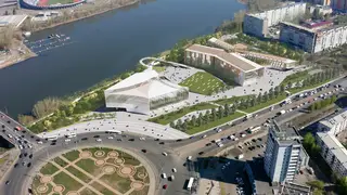 Губернатору Красноярского края представили эскизный проект Предмостной площади