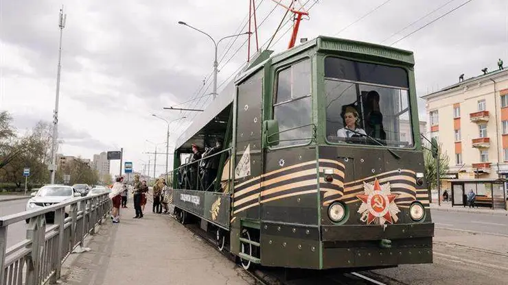 Трамвай победы курсировал по Красноярску