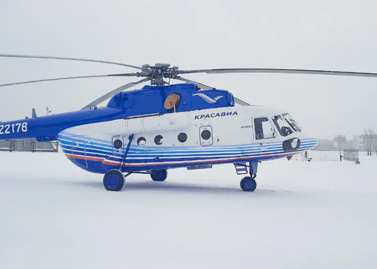 В авиапарк КрасАвиа прибыл новый вертолёт Ми-8 МТВ-1