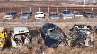 Красноярские госавтоинспекторы провели экскурсию на стоянке разбитых автомобилей
