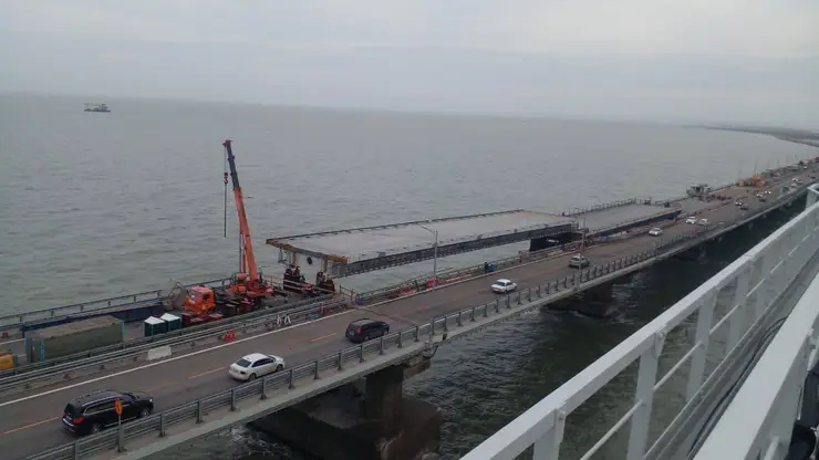 На Крымском мосту заменили все четыре пролёта