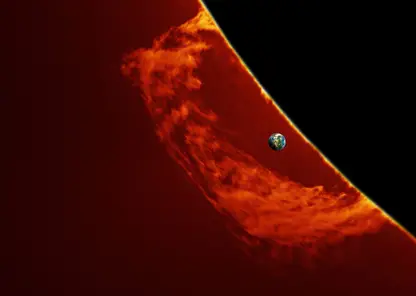 Новосибирский астрофотограф снял выброс огня на Солнце