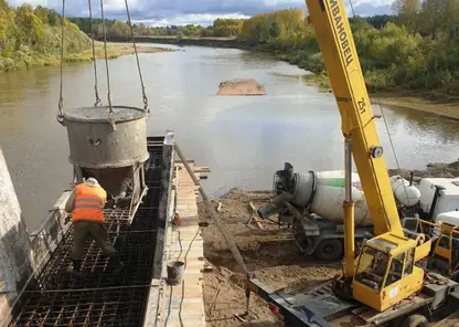 В Красноярском крае продолжается восстановление моста через реку Кемь