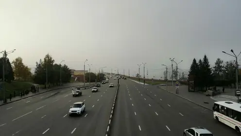 Густой утренний туман накрыл Красноярск 27 сентября